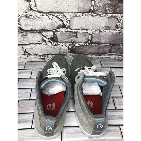 ES Accel Slim Mid Gray Suede Skateboarding Lace Casual Shoes Men Sz 10M US/43EU - Picture 9 of 16